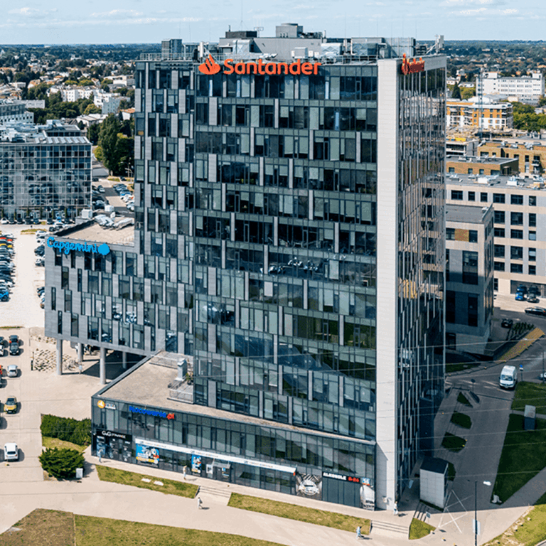 Budynek CZ Office Park A - widok z lotu ptaka
